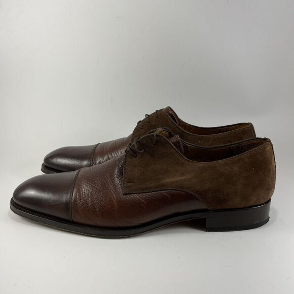Magnanni Leather Cap Toe Dress Shoes Mens Size 10 M Brown Lace Up Oxford main image 6